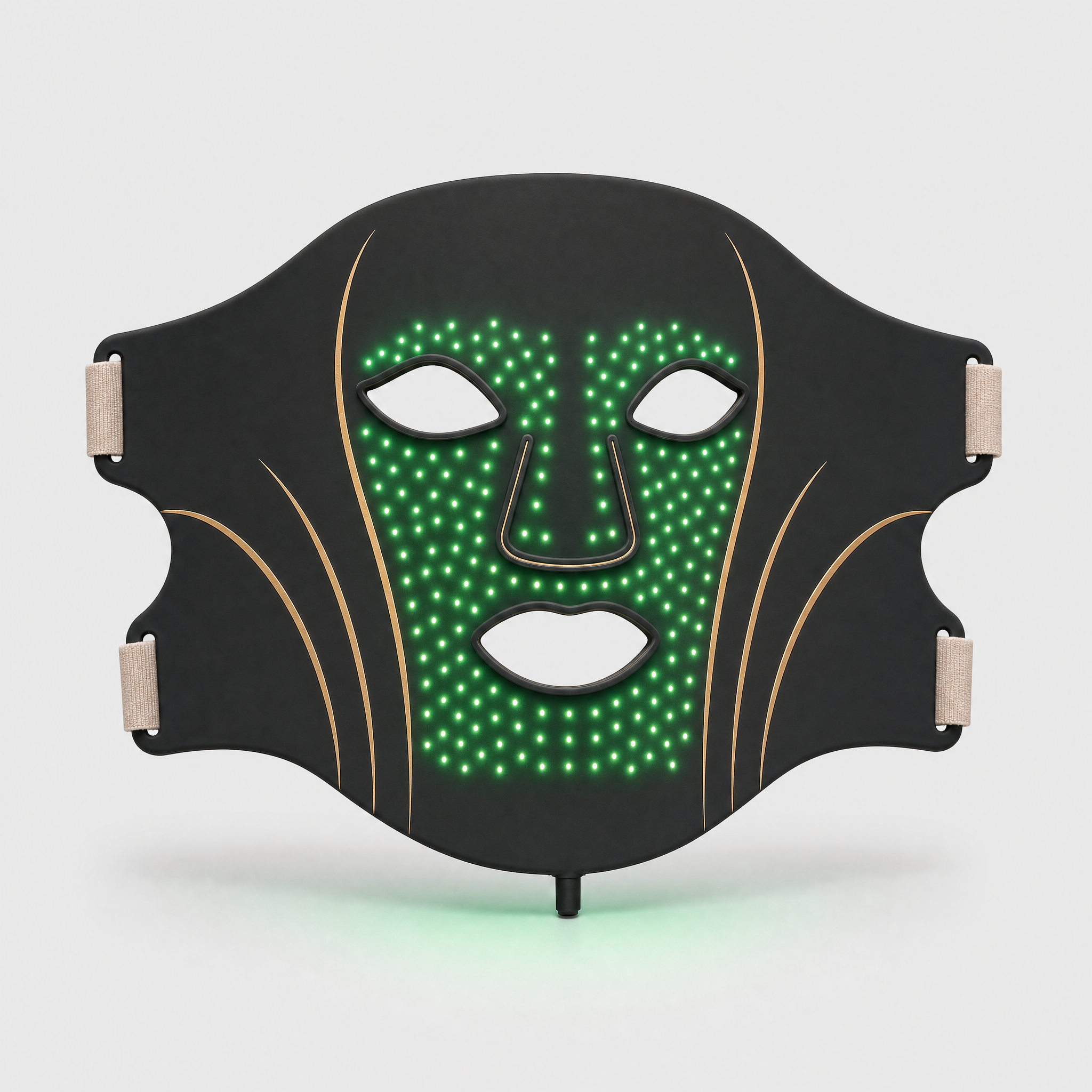 Le masque ONDESSA, LED vertes 525 nm allumées