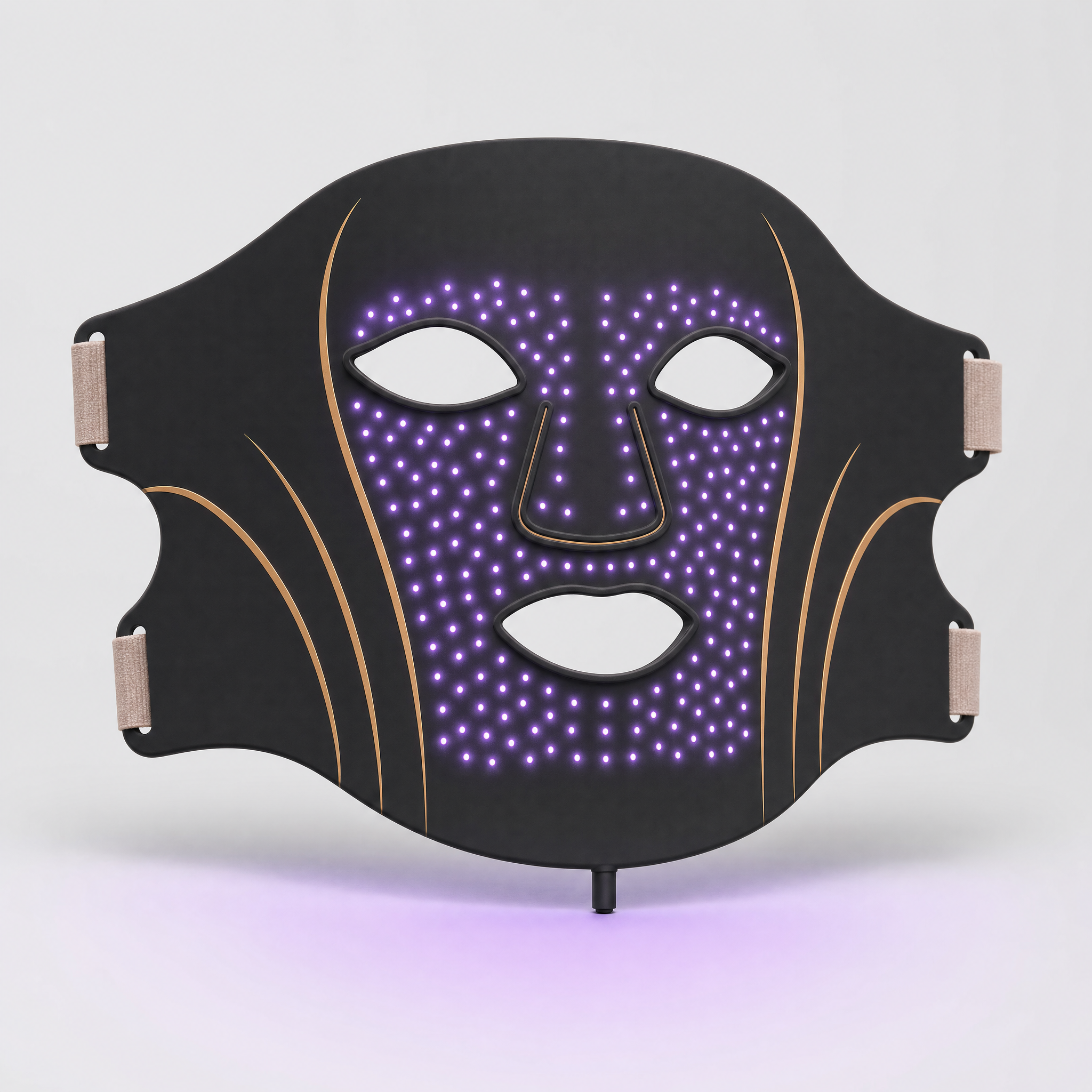 Le masque ONDESSA, LED violettes 415 nm allumées