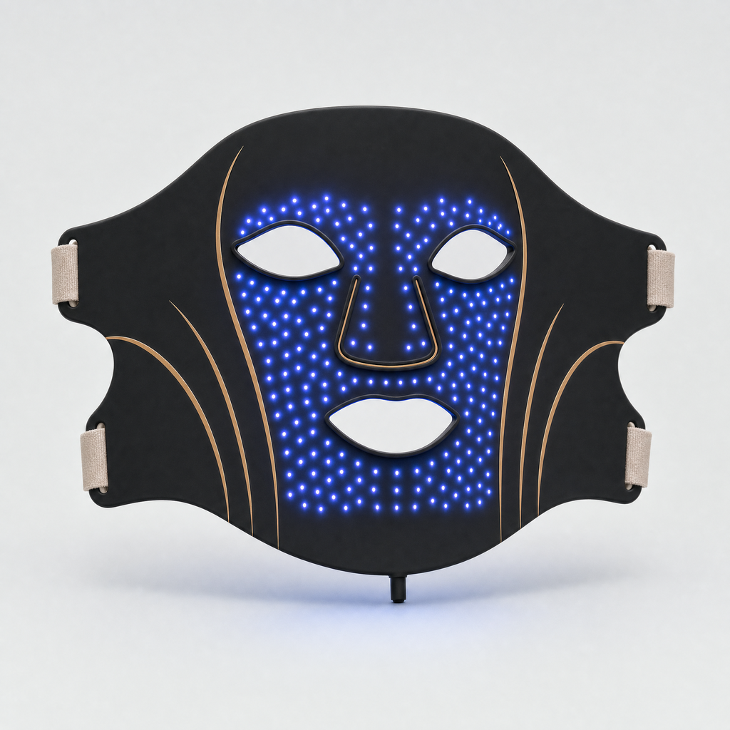Le masque ONDESSA, LED bleues 465 nm allumées